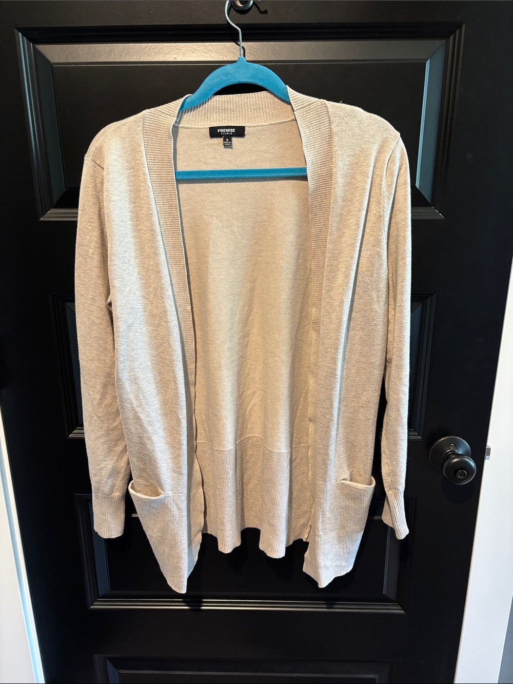 Premise Open-Front Pocket Cardigan - Light Beige